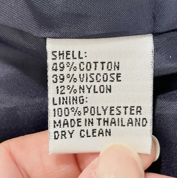 Tweed Fringe Trim Blazer-Navy Blue & White- Timeless Style - Picture 10 of 16